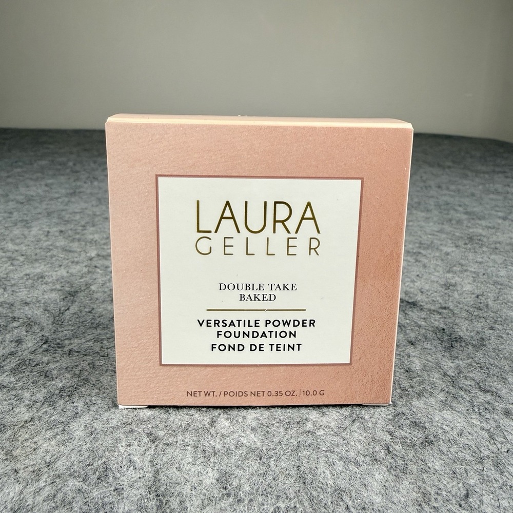 Laura Geller NEW Double Take Baked Full Coverage Foundation Porcelain 0.35 oz